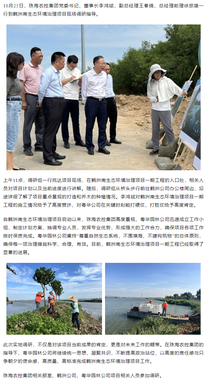 千亿（中国）集团党委书记、董事长李鸿斌调研鹤洲南生态环境治理工作.png